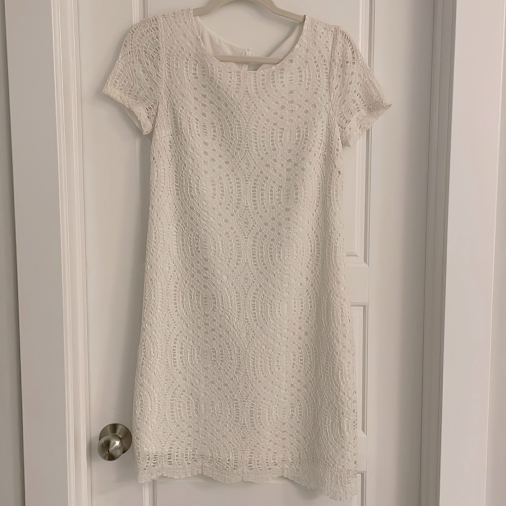 White lace/eyelet JCrew dress